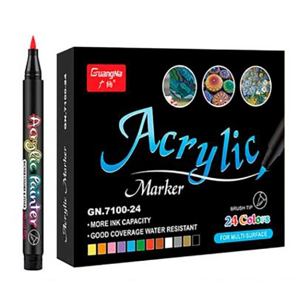 ACRYLICPENS® - 24 bucăți markere acrilice acrylicpens 24 buci markere acrilice