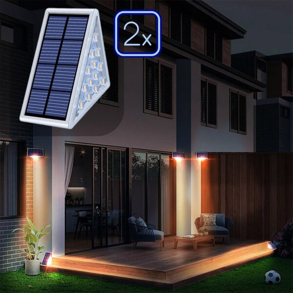 2 buc. Lămpi solare rezistente la apă - LUMOSTEP®