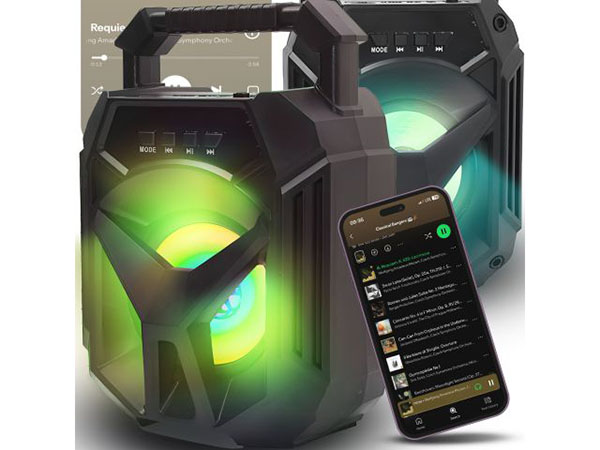 Boxă portabilă wireless puternică cu iluminare de fundal - NEONWAVE®, box portabil wireless puternic cu iluminare de fundal neonwave