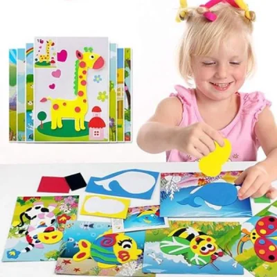 🧩 STICKYFUN® Puzzle-uri emoționante cu autocolante 3D pentru micii creatori (12 seturi) 🧩