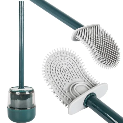 Perie inovatoare de toaletă din silicon cu suport EcoBrush®