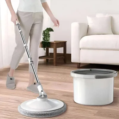 Set 3 în 1 cu mop la 360°, găleată cu stoarcere automată și cadou 2 cârpe - TIDYBROOM®