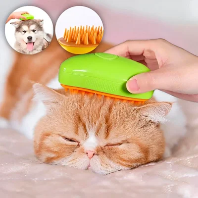 Perie electrică cu abur pentru animale de companie 3în1 PETSTEAM®