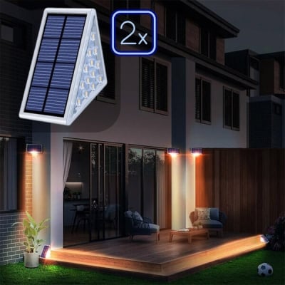 2 buc. Lămpi solare rezistente la apă - LUMOSTEP®