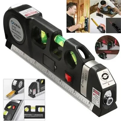 Instrument multifuncțional 4 în 1 LaserVaga® cu laser, riglă, nivel și linie de măsurare