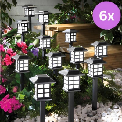 6 buc. Lumini solare de grădină LUMITRAD®