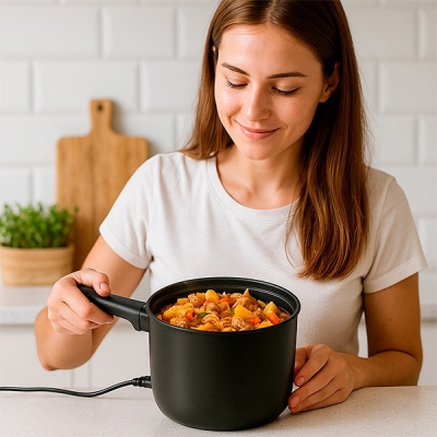 Oală electrică multifuncțională cu capac – COOKORA®