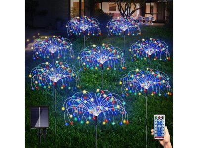 Lumini solare de grădină cu artificii, 8 buc. – TERRAGLOW®