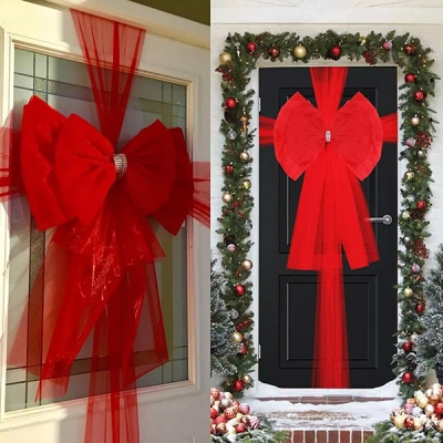 Panglică mare pentru decorațiuni de Crăciun și sărbători - RUBYBOW®