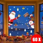 60 buc. Autocolante decorative de Crăciun pentru o atmosferă magică XMASCLINGS®