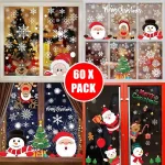 60 buc. Autocolante decorative de Crăciun pentru o atmosferă magică XMASCLINGS®