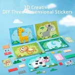 STICKYFUN® Puzzle-uri 3D emoționante cu autocolante pentru micii creatori (12 seturi), stickyfun valnuvaschi 3d pazeli sas stikeri za malki tvorci 12 complete