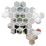 Set de 12 buc. Autocolante cu oglindă - HEXAGEM® set de 12 buc autocolante cu oglind hexagem