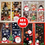 60 buc. Autocolante decorative de Crăciun pentru o atmosferă magică XMASCLINGS®
