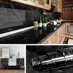 Folie autoadeziva impermeabila cu efect de marmura 3m x 60cm Marbleex®