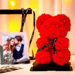 Ursuleț unic de trandafiri LOVEBEAR®, lucrat manual