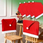 Set de 6 buc. Huse pentru scaune de Crăciun SANTASEAT®