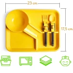 Farfurie distractivă pentru copii cu tacâmuri - JOOPLATE®