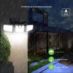 Lampă solară cu trei laturi și senzor de mișcare - SENSBEAM®