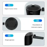 Oală electrică multifuncțională cu capac – COOKORA®