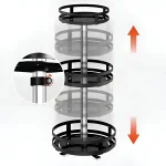 Organizator de depozitare metalic rotativ la 360° (3 niveluri) - SPINSTORE®