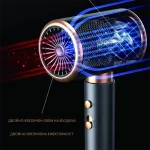 Uscător de păr profesional ionizant cu 5 accesorii magnetice - VELOSILK®, usctor de pr profesional ionizant cu 5 accesorii magnetice velosilk