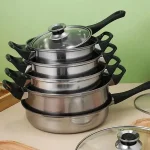 Set de vase de gătit din oțel inoxidabil cu 6 piese - Moritz Keller®, set de vase de gtit din oel inoxidabil cu 6 piese moritz keller