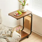 Masă mobilă în formă de C pe roți - DESKCART®, mas mobil in form de c pe roi deskcart