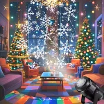 Proiector LED cu fulgi de zăpadă - WINTERGLOW®, proiector led cu fulgi de zpad winterglow