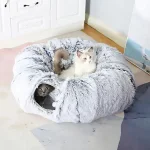 Tunel pufos multifuncțional pentru pisici - PURRCAVE®