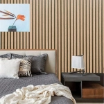 Autocolant de perete elegant cu efect de lemn - LINEWALL®